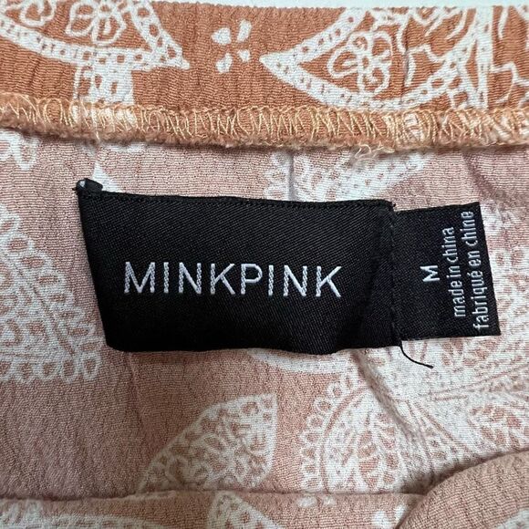 Minkpink Revolve Nusa Dua Off Shoulder Jumpsuit Paisley Print women’s size M - Picture 4 of 14